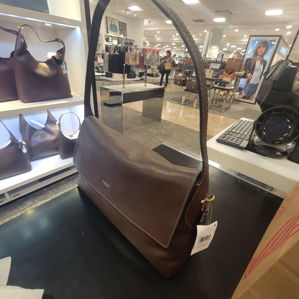 Coach Dark Brown/Maple Leather Shoulder Bag